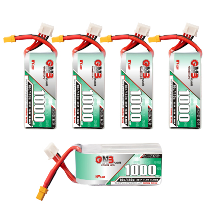 GAONENG GNB LiHV 3S 11.4V 1000mAh 70C XT30 LiPo Battery Long Range