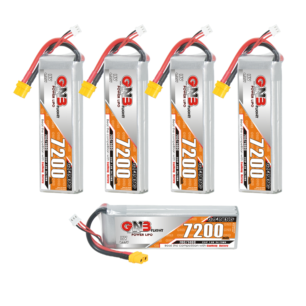 GAONENG GNB HV 2S 7.6V 7200mAh 70C LiPo Battery XT60