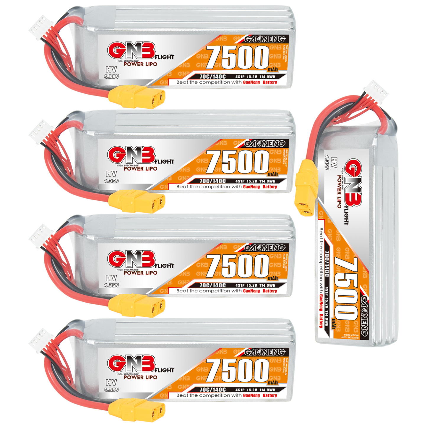 GAONENG GNB HV 4S 15.2V 7500mAh 70C XT90 LiPo Battery