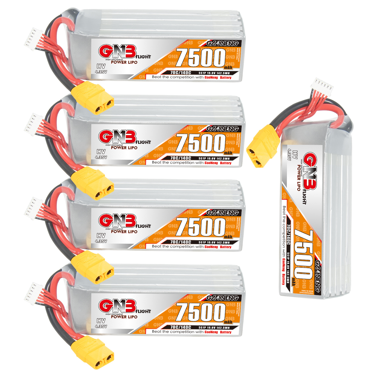 GAONENG GNB HV 5S 19V 7500mAh 70C XT90 LiPo Battery