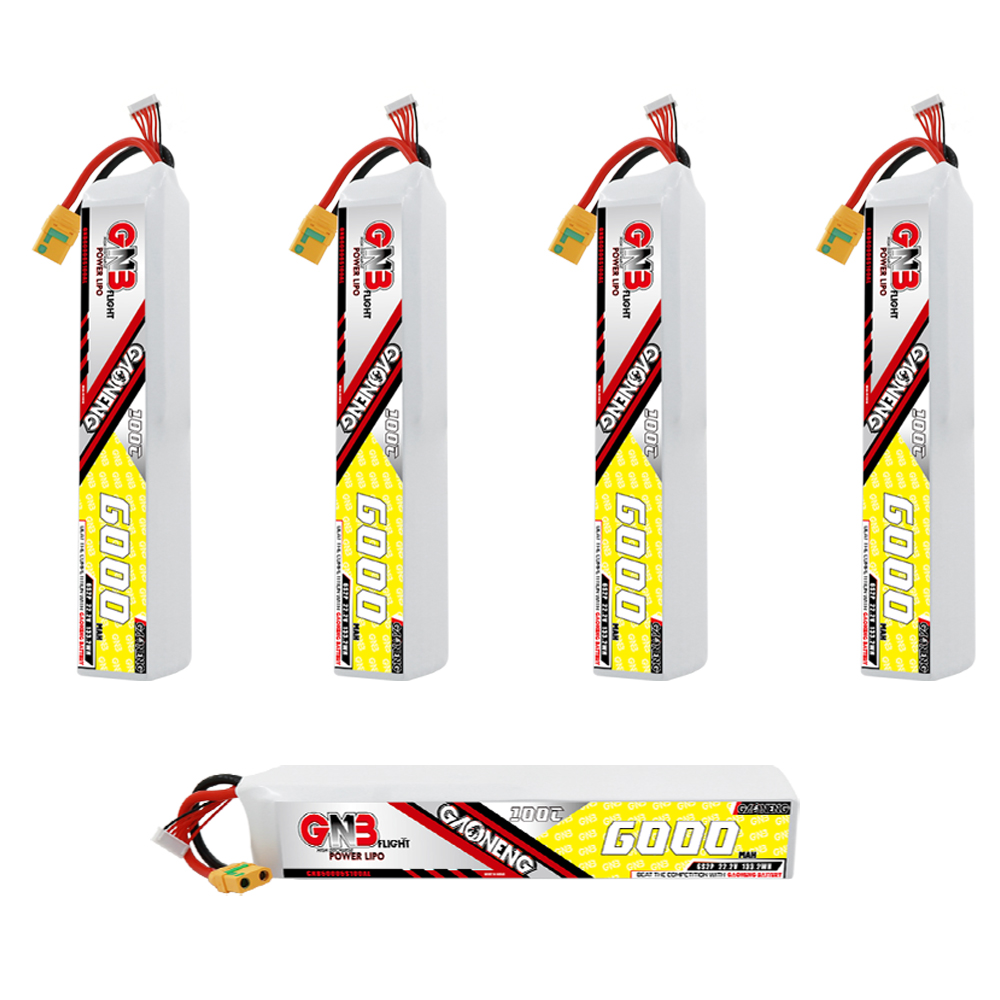 GAONENG GNB 6S 6S2P 22.2V 6000mAh 100C LiPo Battery XT90S