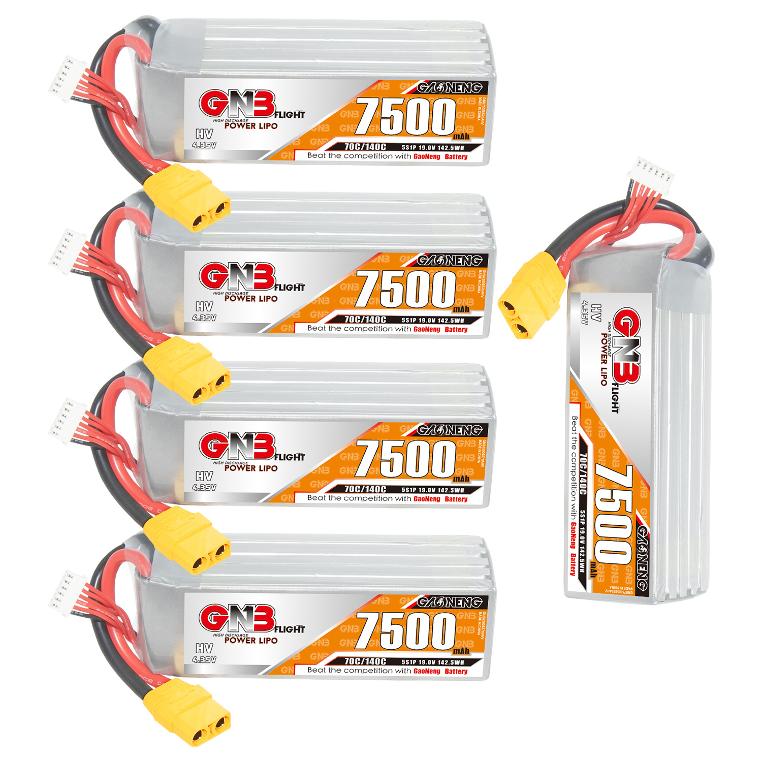 GAONENG GNB HV 5S 19V 7500mAh 70C XT90 LiPo Battery