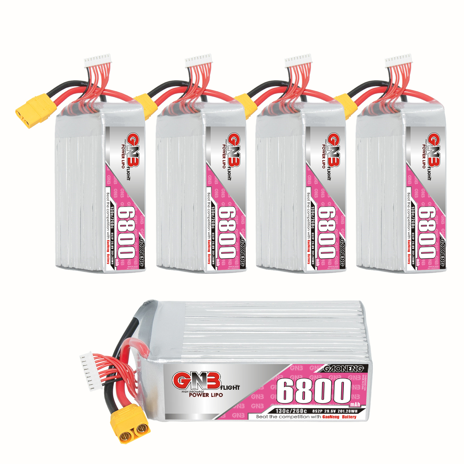 GAONENG GNB 8S2P 29.6V 6800mAh 130C LiPo Battery XT90