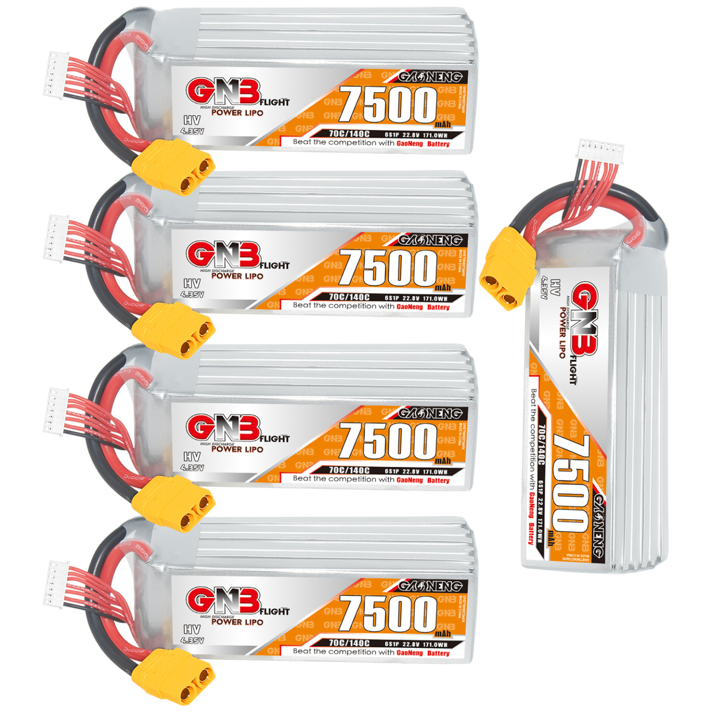 GAONENG GNB HV 6S 22.8V 7500mAh 70C LiPo Battery XT90