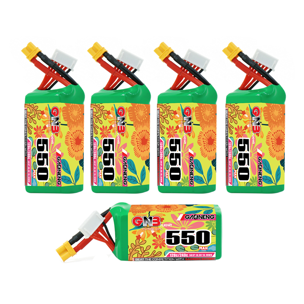 GAONENG GNB 5S 18.5V 550mAh 120C XT30 LiPo Battery Square Type