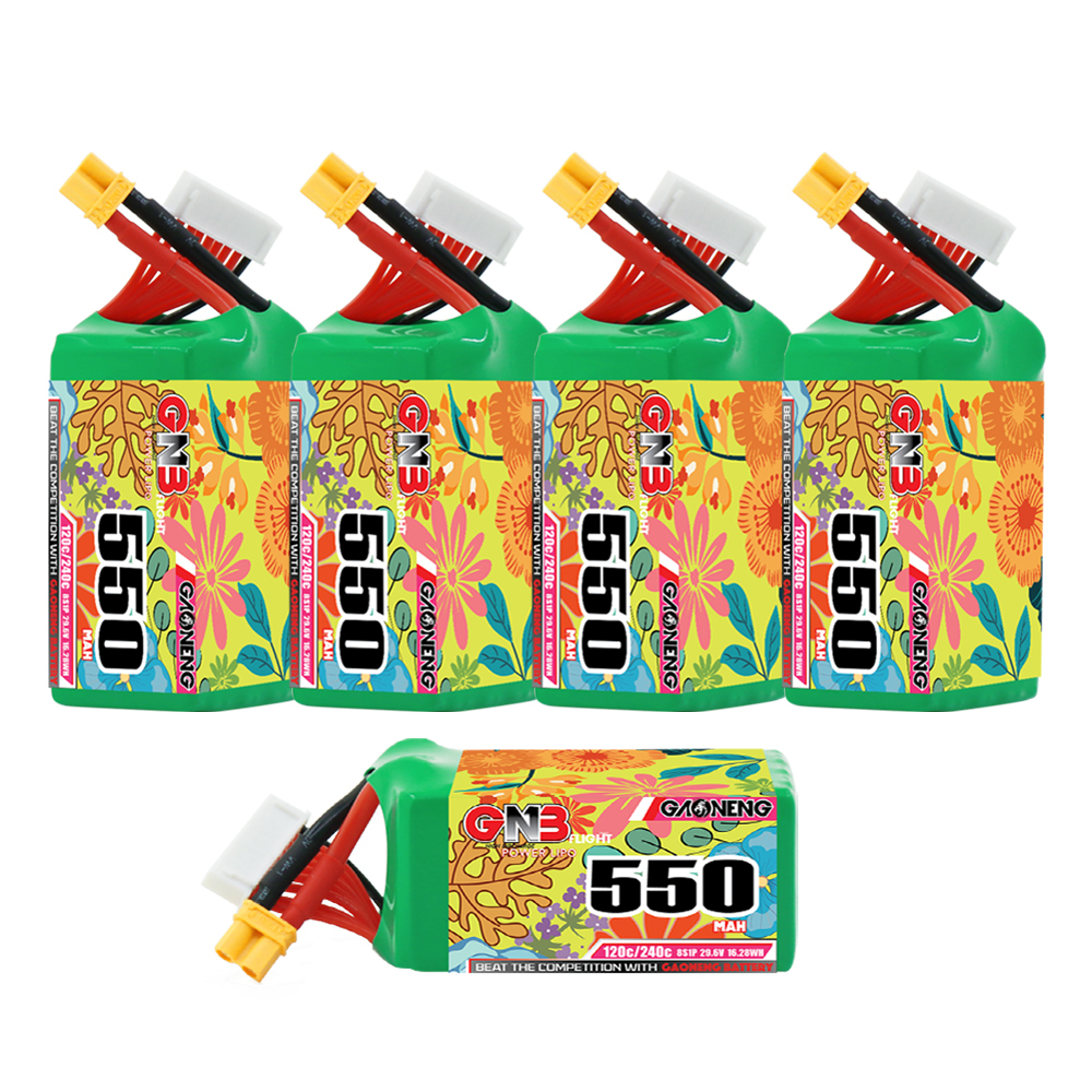 GAONENG GNB LiHV 8S 29.6V 550mAh 120C XT30 LiPo Battery