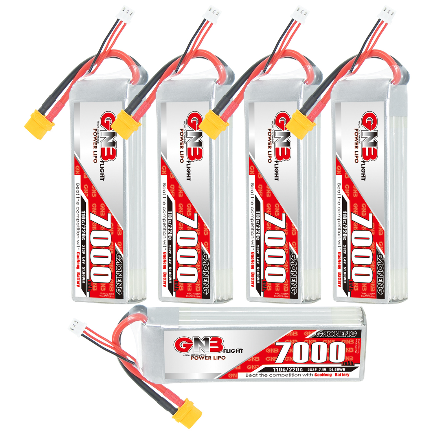 GAONENG GNB 2S 7.4V 7000mAh 110C LiPo Battery XT60