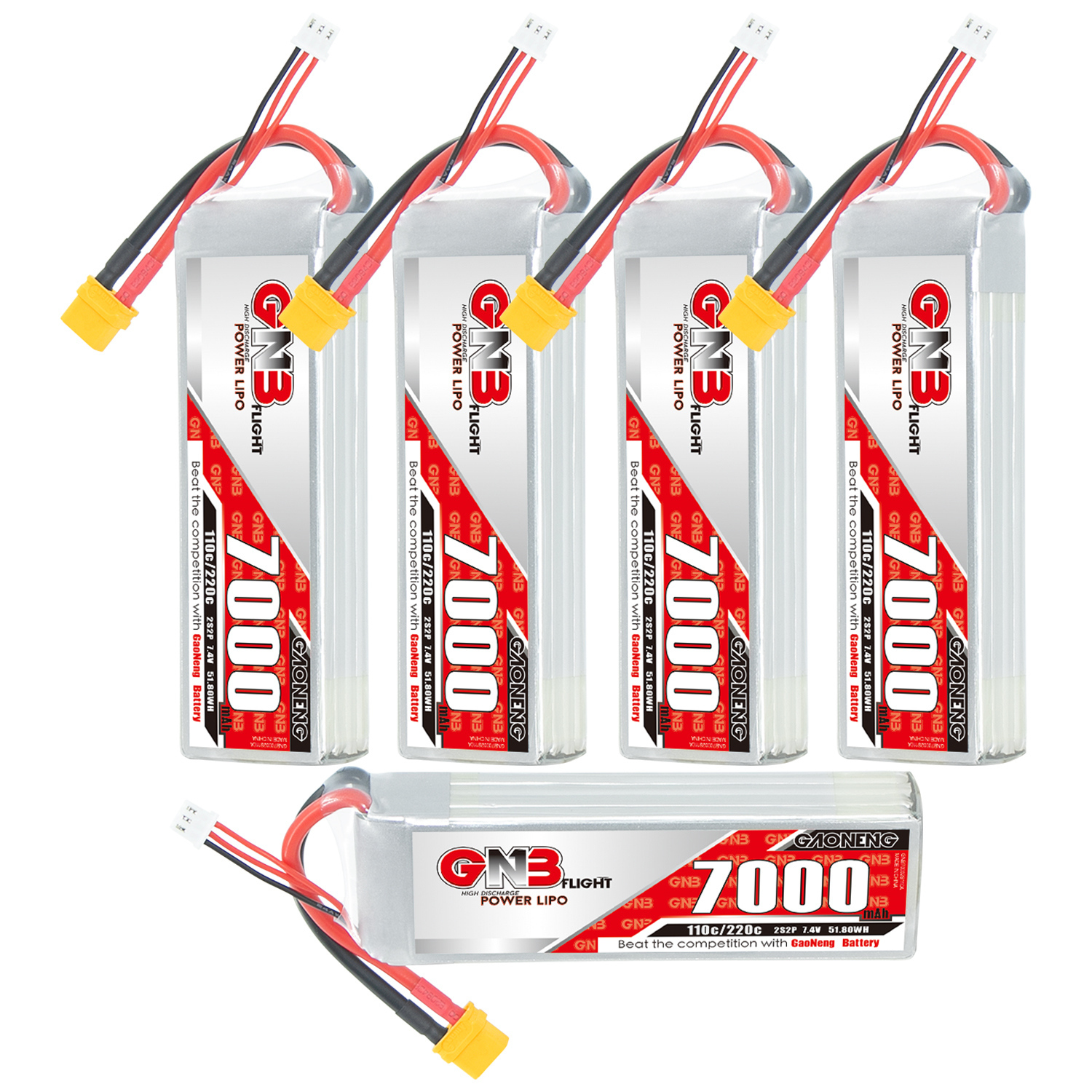 GAONENG GNB 2S 7.4V 7000mAh 110C LiPo Battery XT60