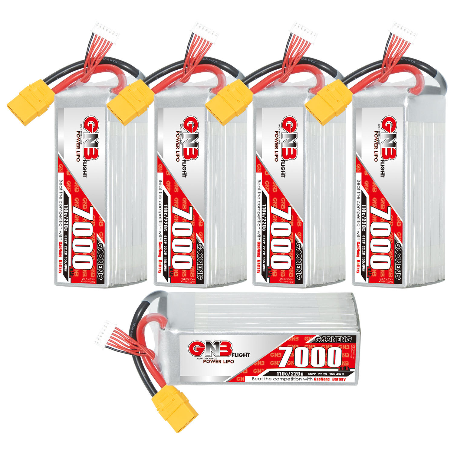 GAONENG GNB 6S 22.2V 7000mAh 110C LiPo Battery XT90