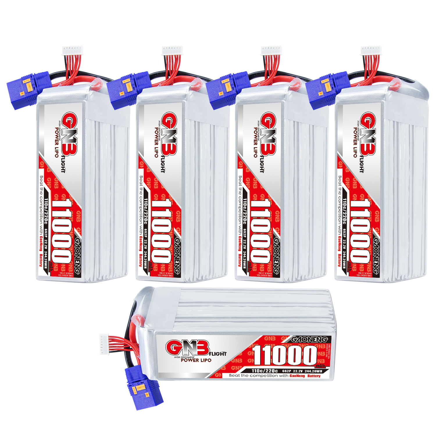 GAONENG GNB 6S 22.2V 11000mAh 11AH 110C RC LiPo Battery QS8 Raminator 5T DBXLE