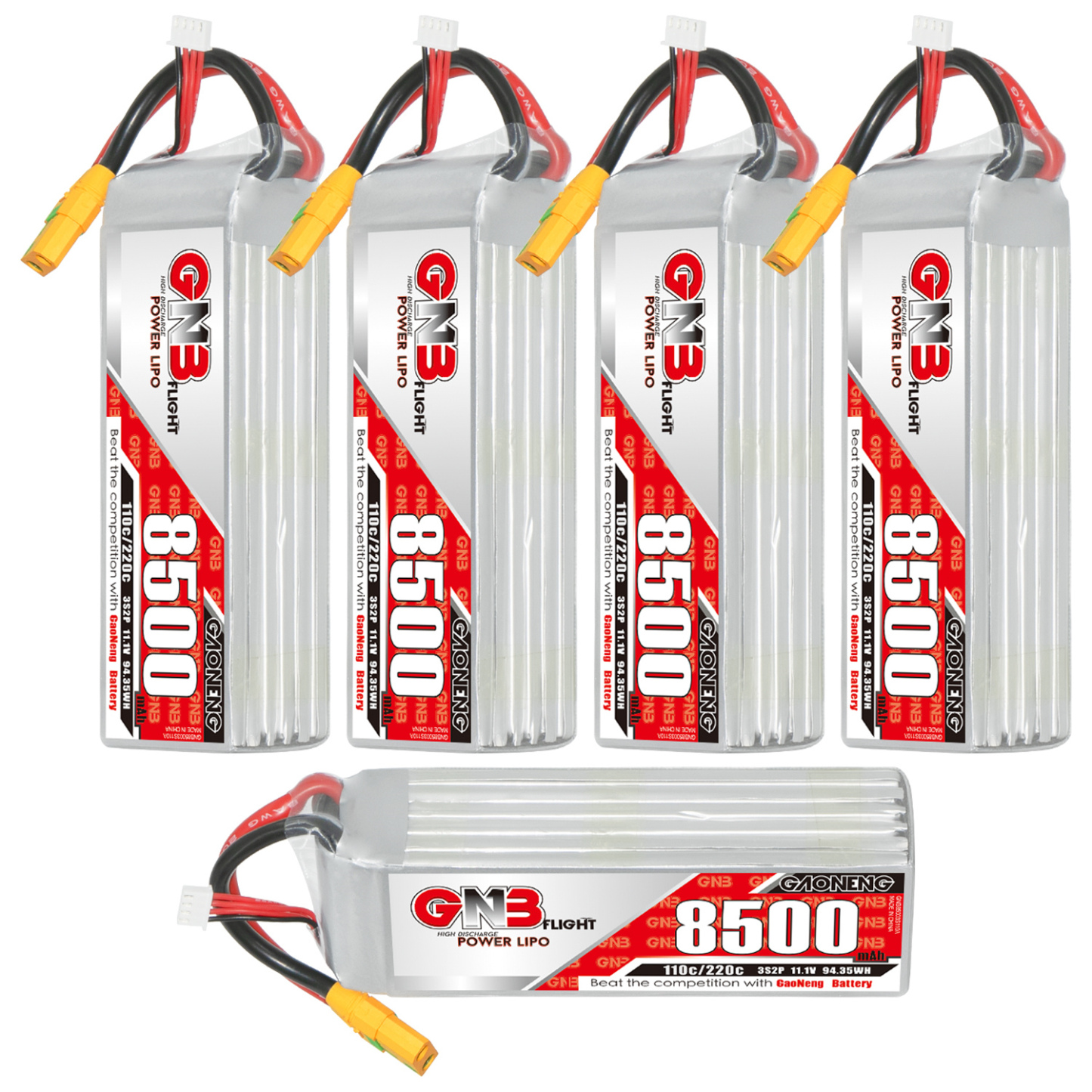 GAONENG GNB 3S 11.1V 8500mAh 110C RC LiPo Battery XT90S Anti Spark