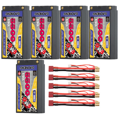 GAONENG GNB 2S 7.4V 5500mAh 140C Shorty Pack 5mm Bullet Hard Case LiPo Battery