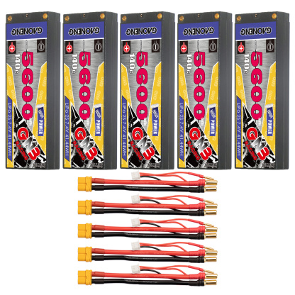 GAONENG GNB 2S 7.4V 5600mAh 140C LCG 5mm Bullet Hard Case LiPo Battery