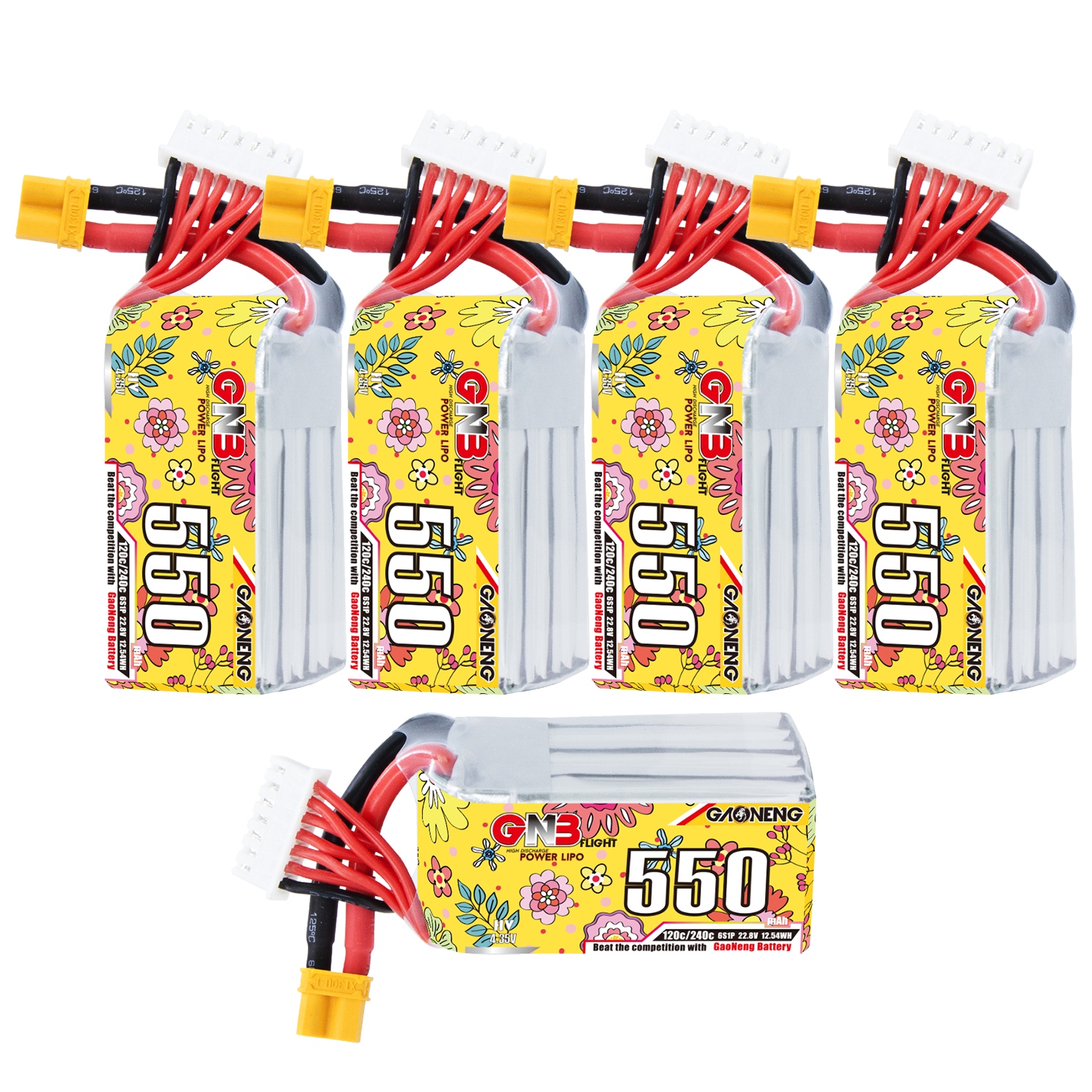 GAONENG GNB LiHV 6S 22.8V 550mAh 120C XT30 LiPo Battery