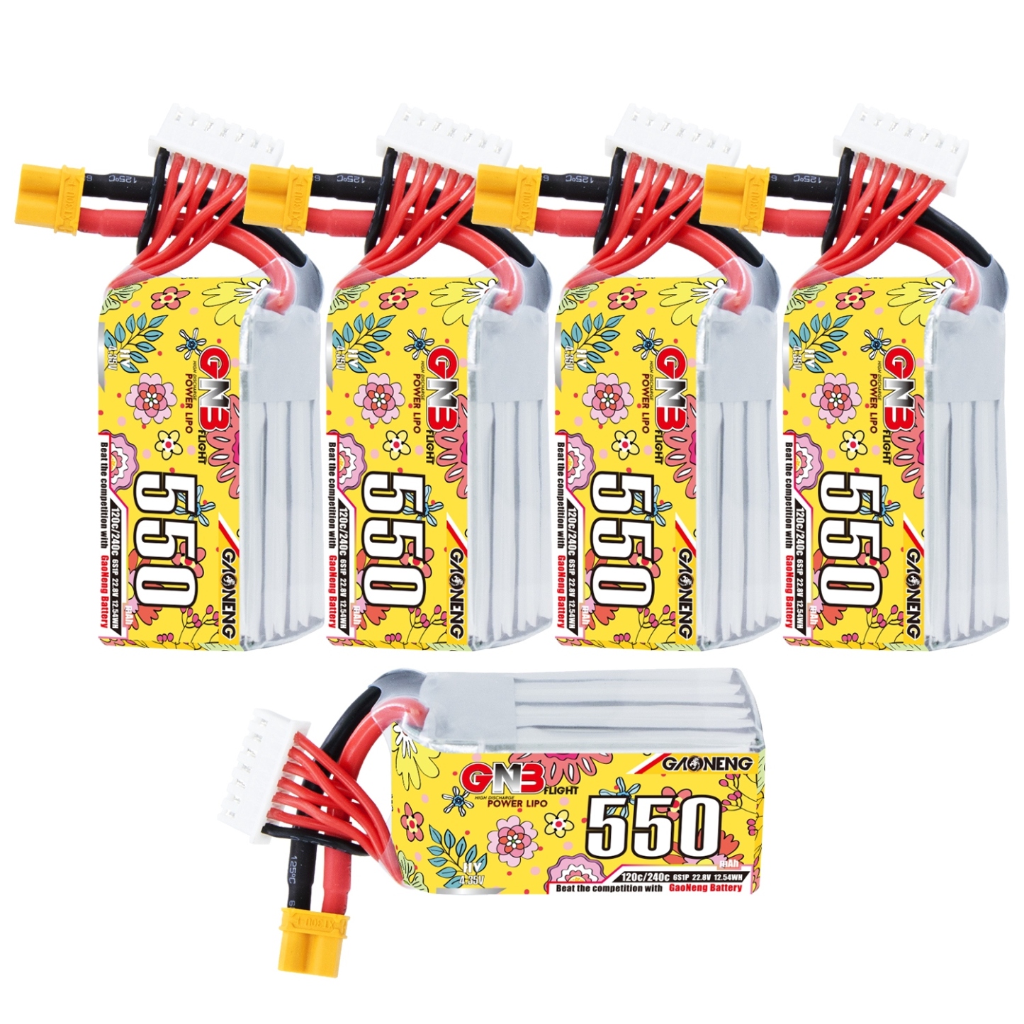 GAONENG GNB LiHV 6S 22.8V 550mAh 120C XT30 LiPo Battery