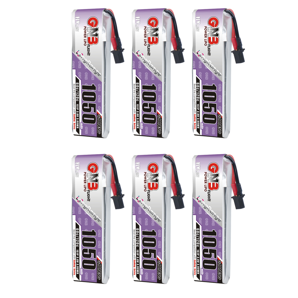 GAONENG GNB LiHV 1S 3.8V 1050mAh 60C A30 Cabled LiPo Battery Long Range