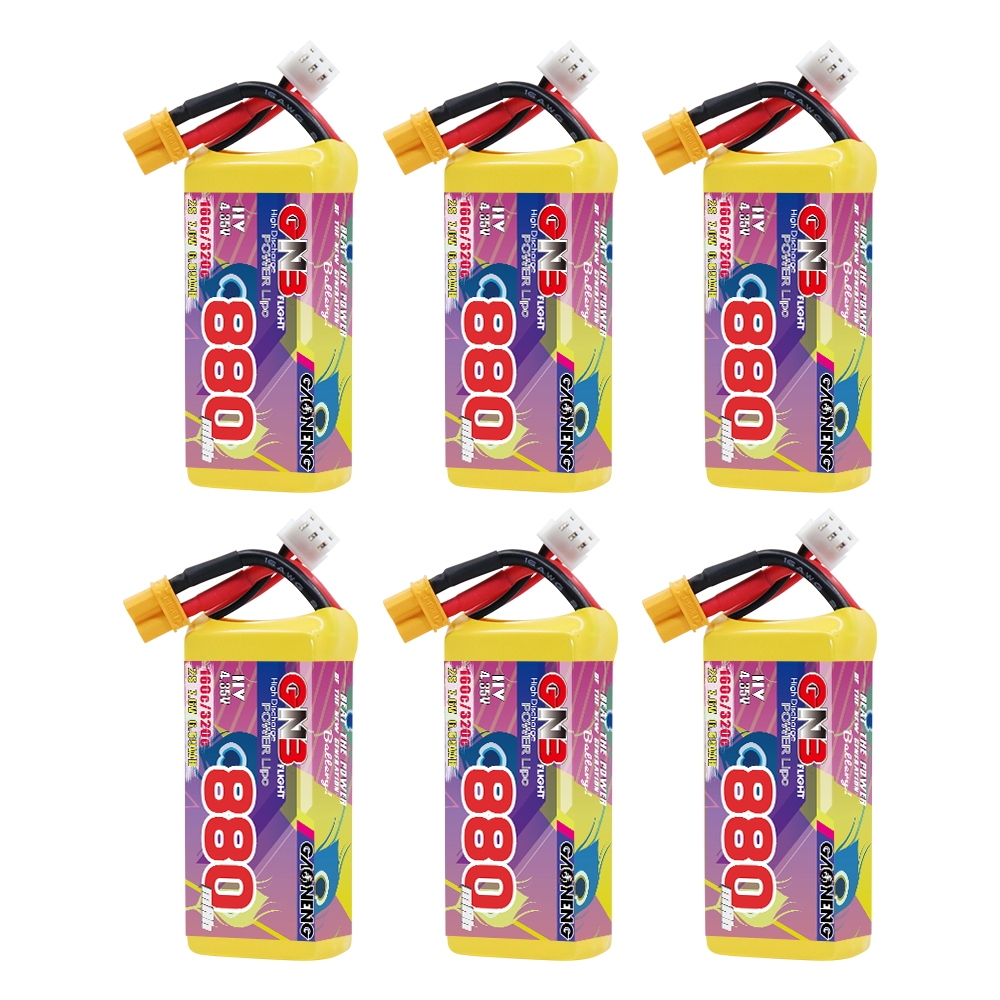 GAONENG GNB LiHV 2S 7.6V 880mah 160C XT30 LiPo Battery