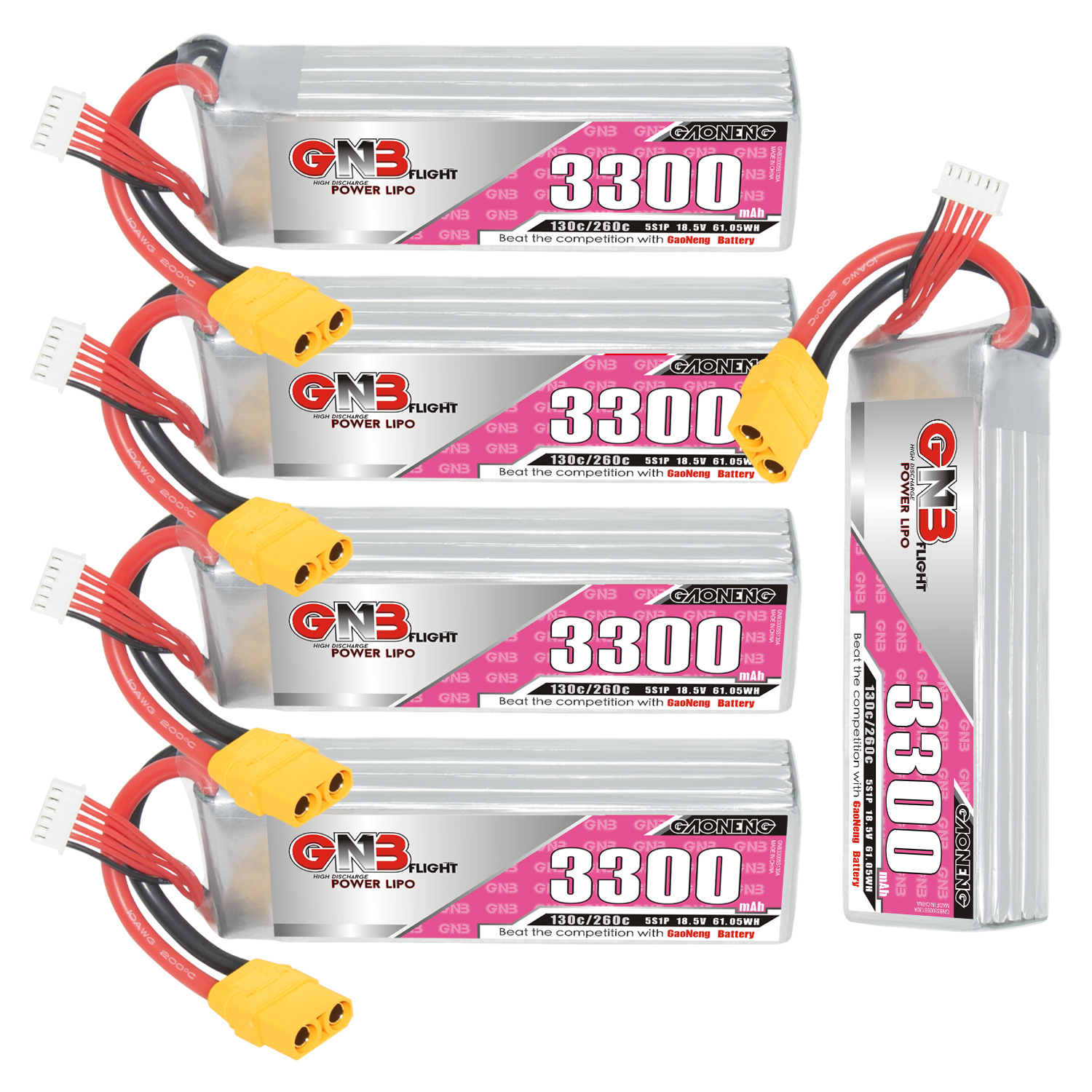 GAONENG GNB 5S 18.5V 3300mAh 130C LiPo Battery XT90