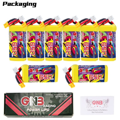 GAONENG GNB LiHV 2S 7.6V 650mAh 160C XT30 LiPo Battery