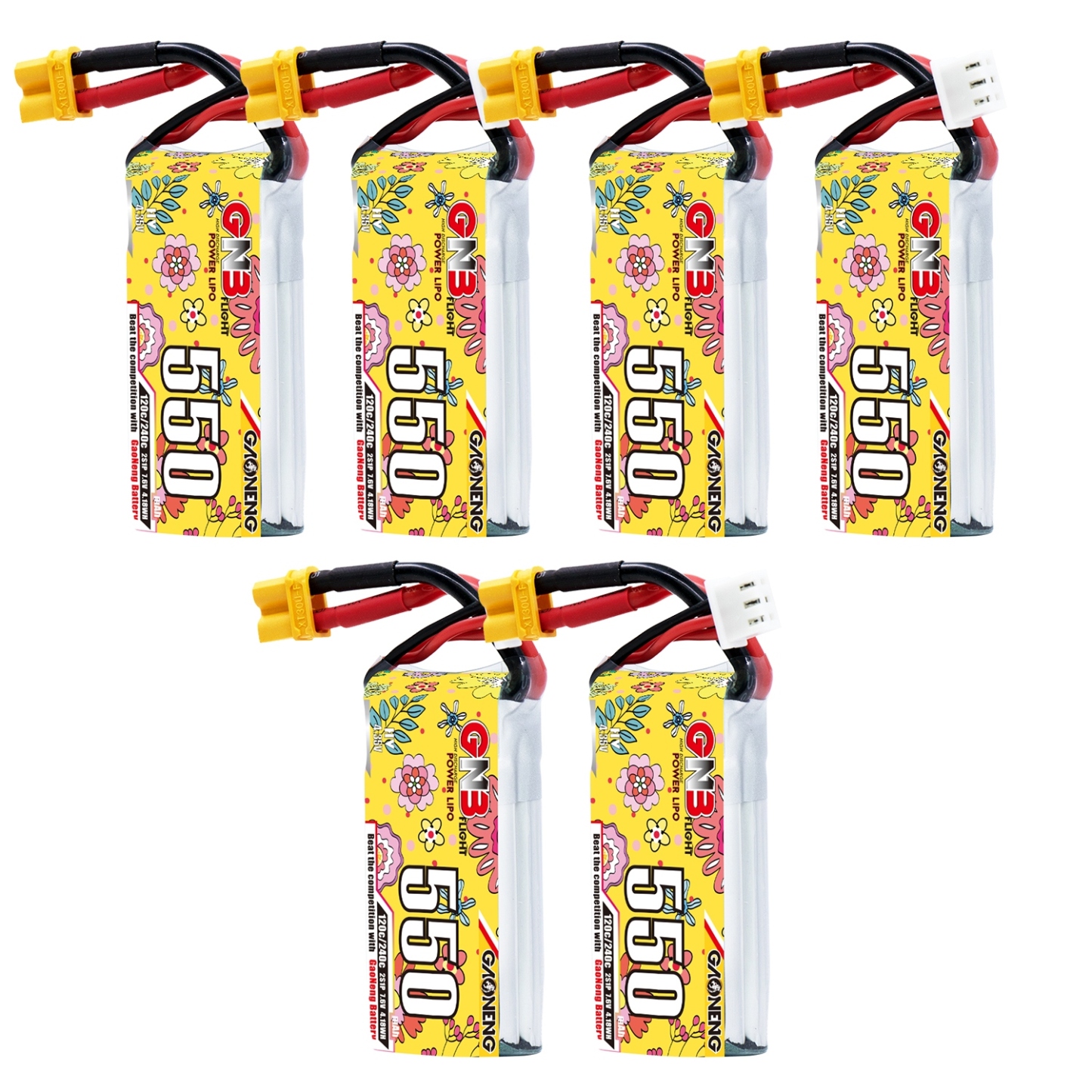 GAONENG GNB LiHV 2S 7.6V 550mah120C XT30 LiPo Battery