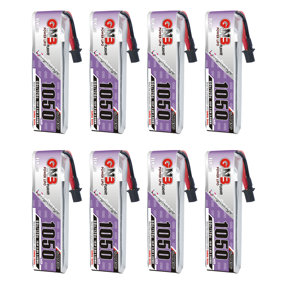 GAONENG GNB LiHV 1S 3.8V 1050mAh 60C A30 Cabled LiPo Battery Long Range
