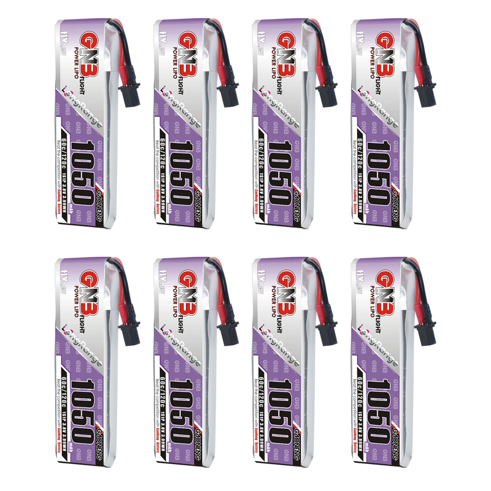 GAONENG GNB LiHV 1S 3.8V 1050mAh 60C A30 Cabled LiPo Battery Long Range
