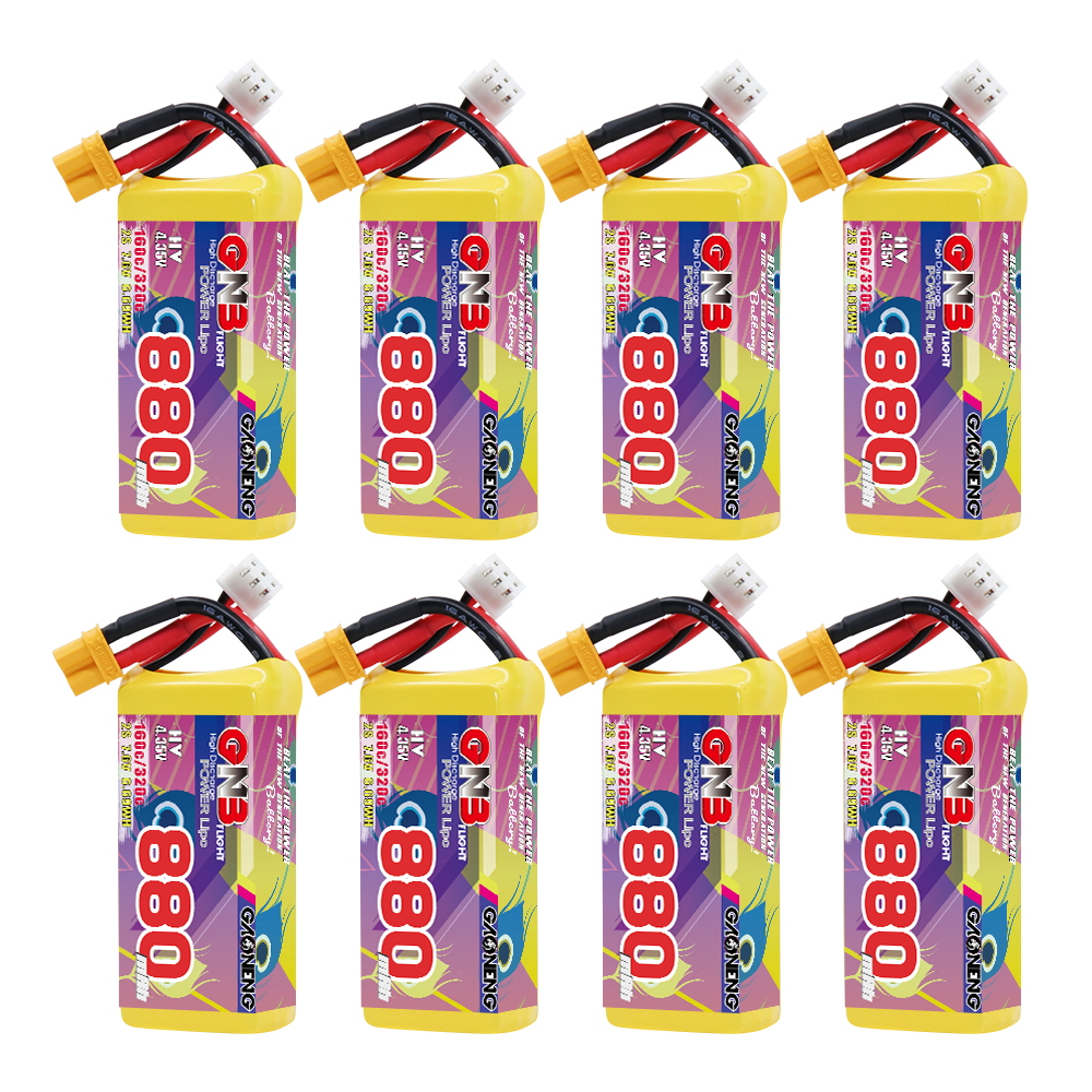 GAONENG GNB LiHV 2S 7.6V 880mah 160C XT30 LiPo Battery