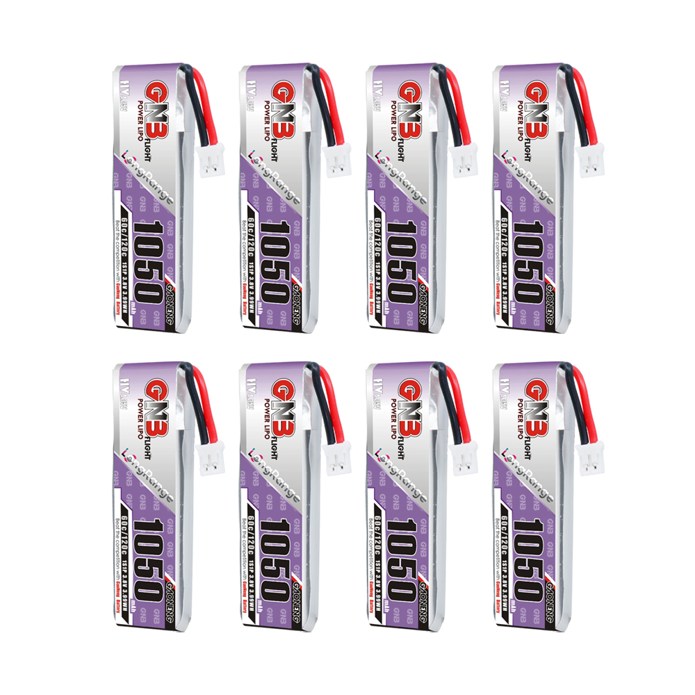 GAONENG GNB LiHV 1S 3.8V 1050mAh 60C PH2.0 Cabled LiPo Battery Long Range