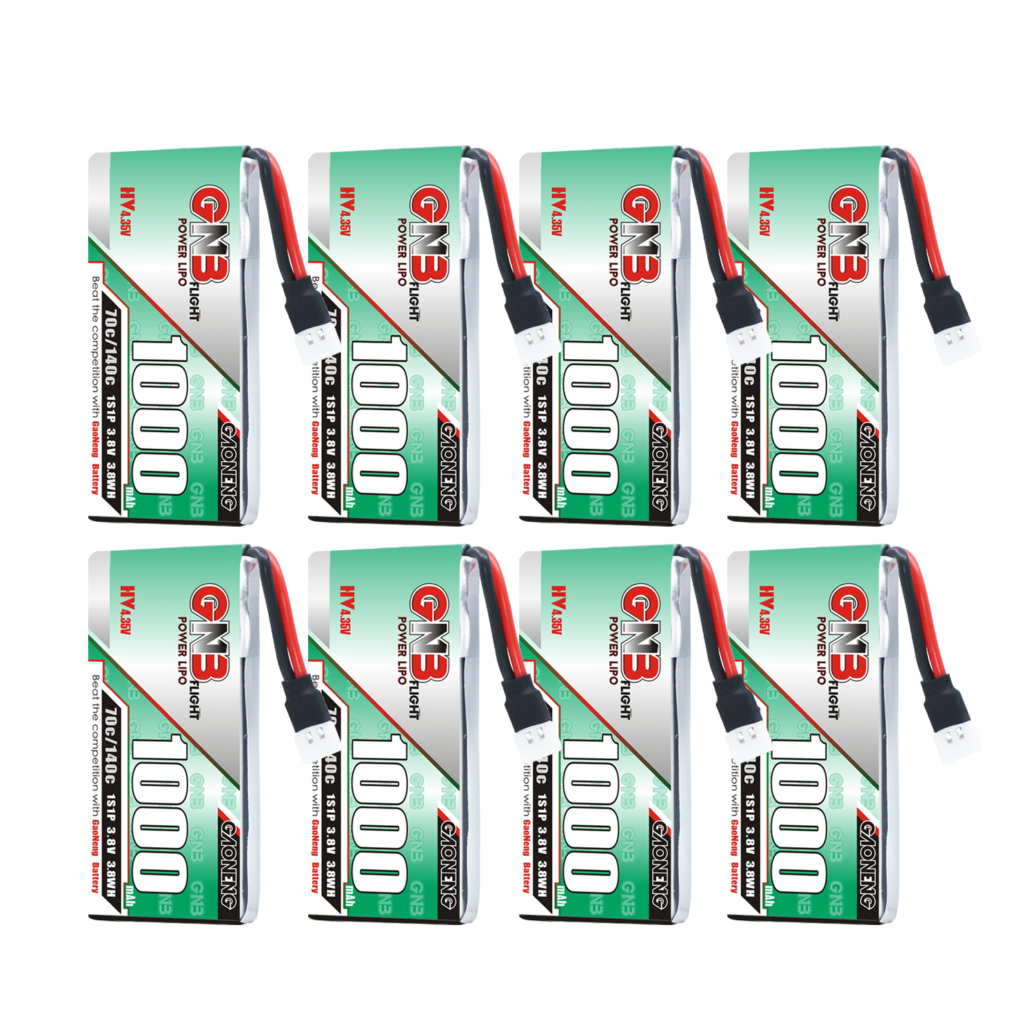 [Copy]GAONENG GNB LiHV 1S 3.8V 1000mAh 70C Molex 51005 Cabled LiPo Battery Long Range