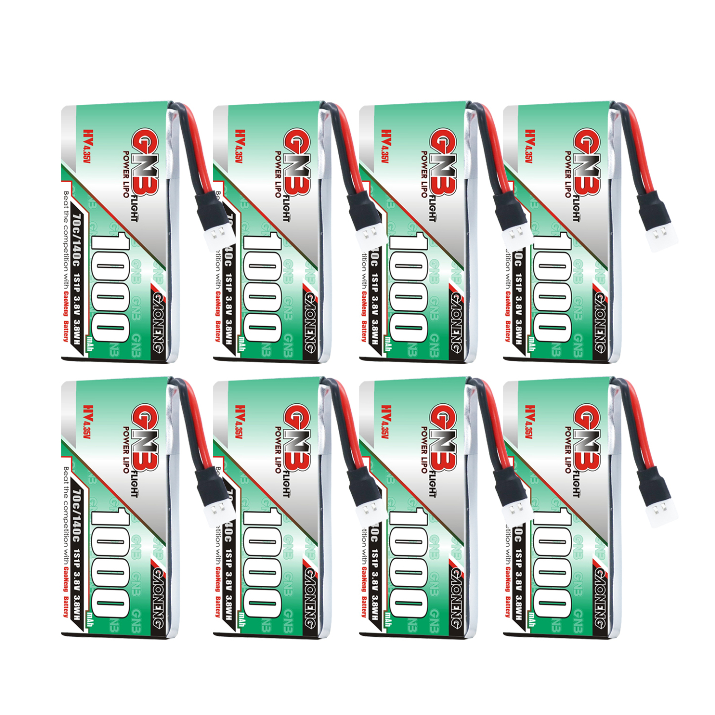 GAONENG GNB HV 1S 3.8V 1000mAh 70C Molex 51005 RC LIPO BATTERY FPV DRONE QUAD