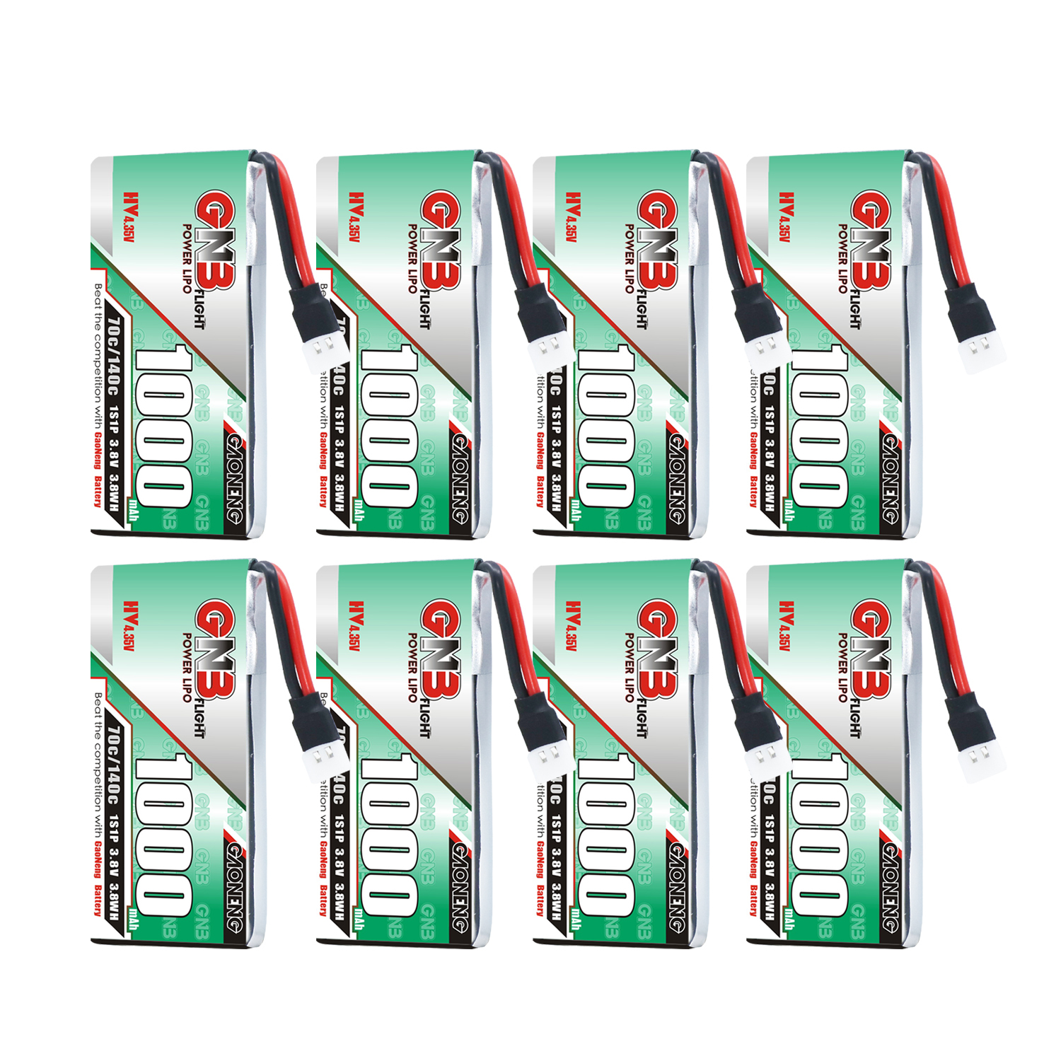 GAONENG GNB HV 1S 3.8V 1000mAh 70C Molex 51005 RC LIPO BATTERY FPV DRONE QUAD