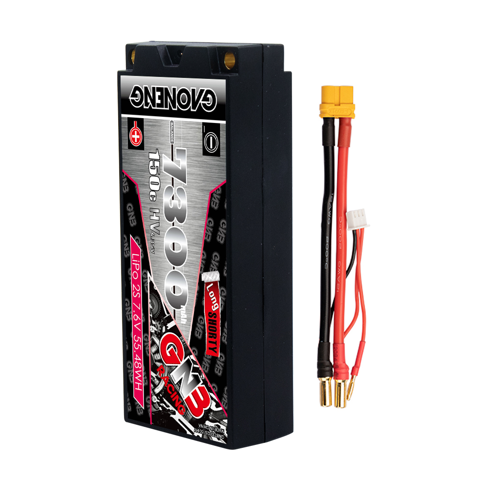 GAONENG GNB LiHV 2S 7.6V 7300mAh 150C LCG Hard Case LiPo Battery