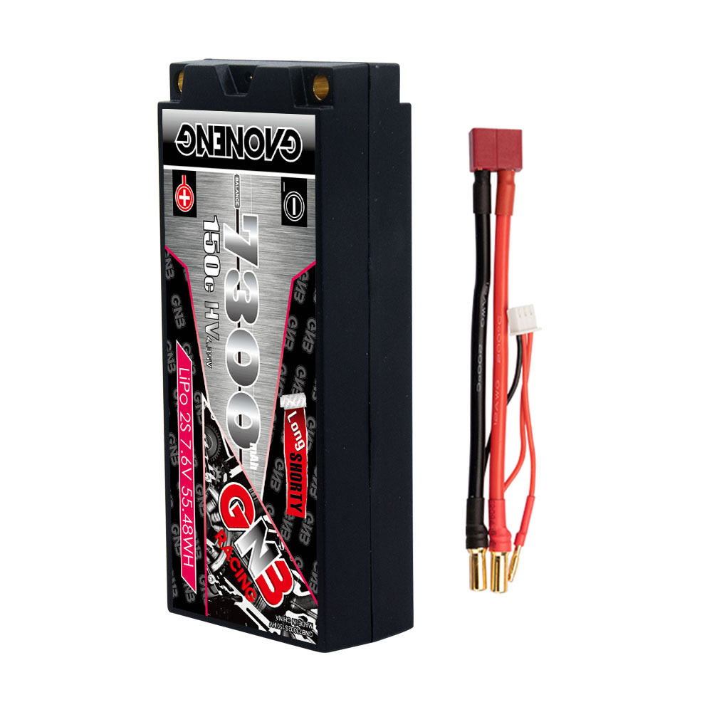 GAONENG GNB LiHV 2S 7.6V 7300mAh 150C LCG Hard Case LiPo Battery