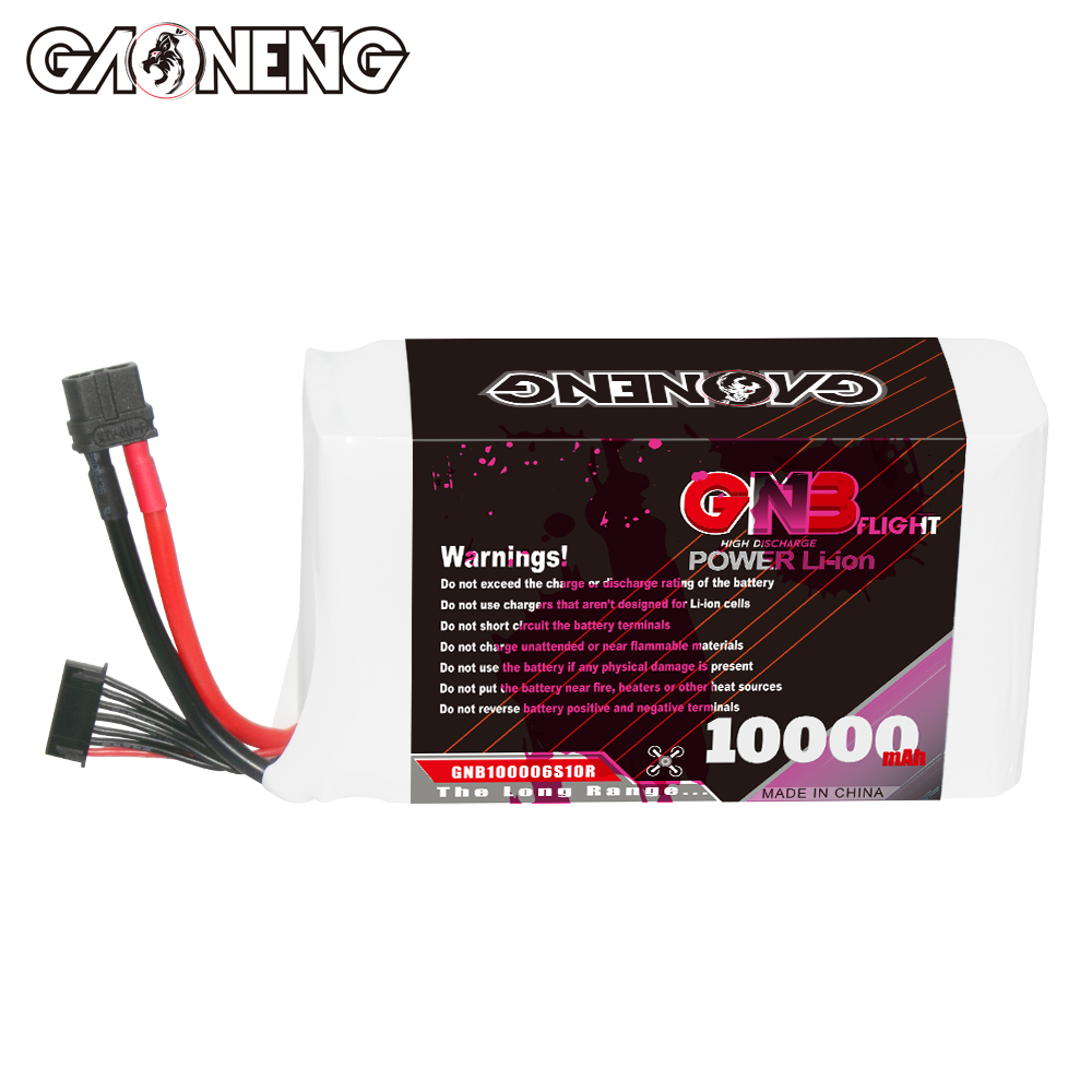 GAONENG GNB 6S 22.2V 10000mAh 10C XT60 Li-ion Battery made with Samsung 21700 50S