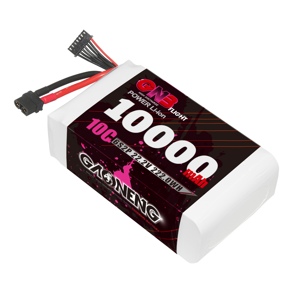 GAONENG GNB 6S 22.2V 10000mAh 10C XT60 Li-ion Battery made with Samsung 21700 50S
