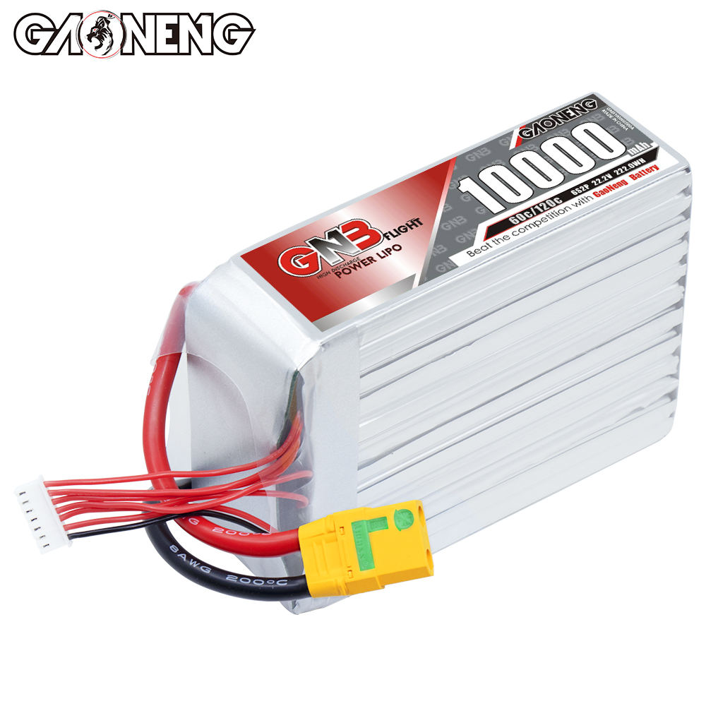 GAONENG GNB 6S 22.2V 10000mAh 60C RC LiPo Battery XT90S Anti Spark