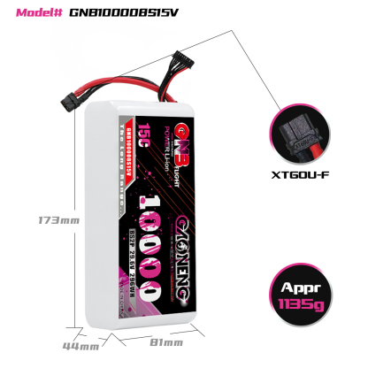 GAONENG GNB 8S2P 22.2V 10000mAh 15C XT60 Li-ion Battery