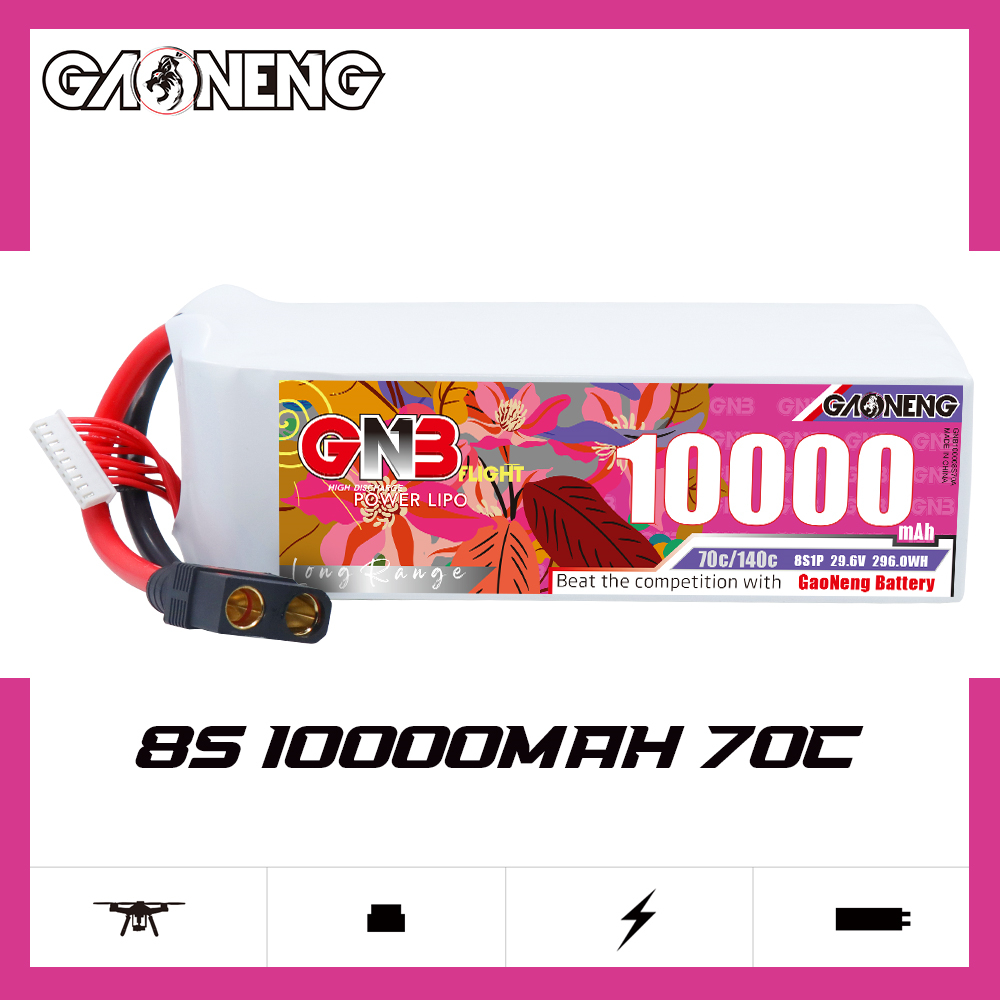 GAONENG GNB 8S1P 29.6V 10000mAh 70C RC LiPo Battery QS8