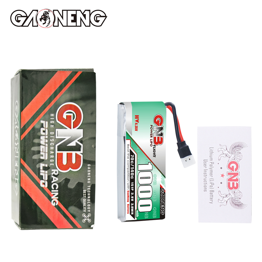 [Copy]GAONENG GNB LiHV 1S 3.8V 1000mAh 70C Molex 51005 Cabled LiPo Battery Long Range