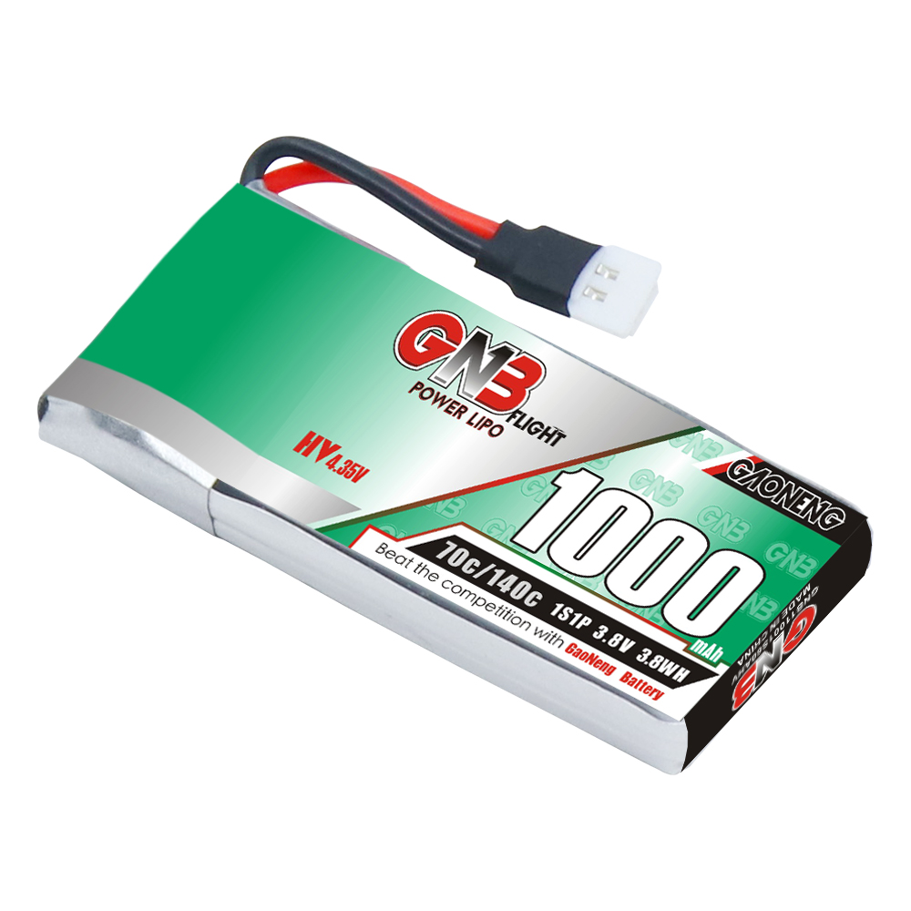 [Copy]GAONENG GNB LiHV 1S 3.8V 1000mAh 70C Molex 51005 Cabled LiPo Battery Long Range