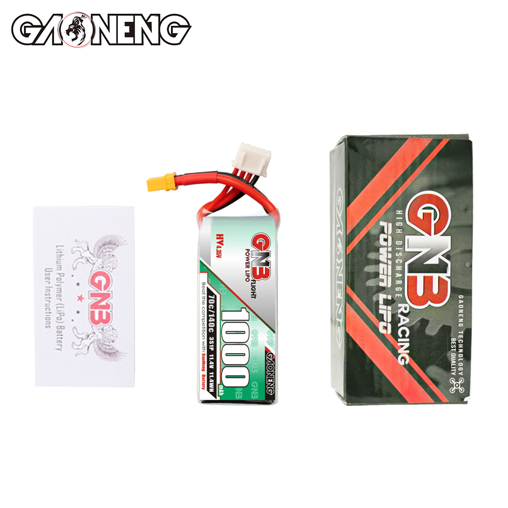 GAONENG GNB LiHV 3S 11.4V 1000mAh 70C XT30 LiPo Battery Long Range