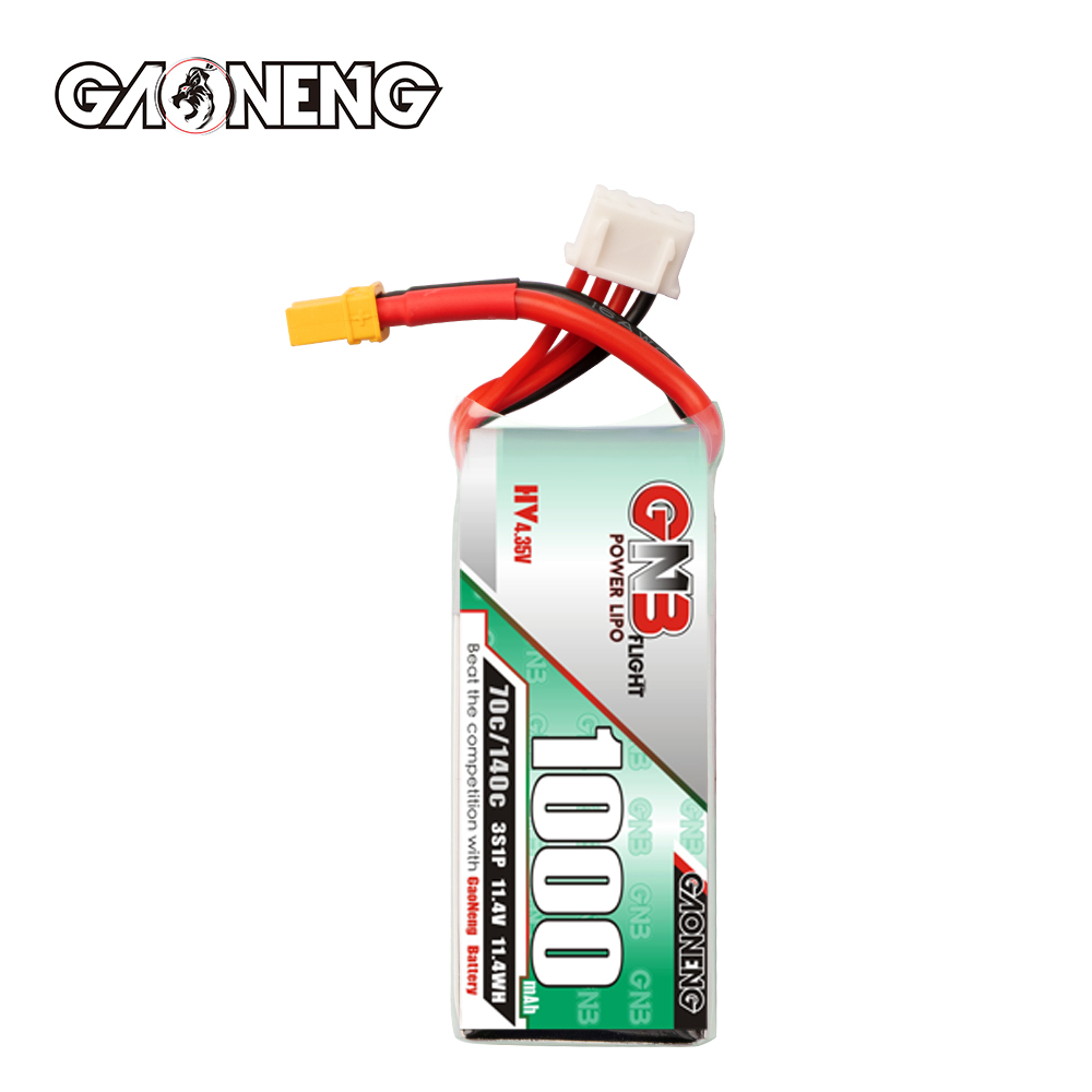 GAONENG GNB LiHV 3S 11.4V 1000mAh 70C XT30 LiPo Battery Long Range