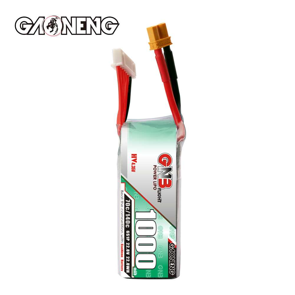 GAONENG GNB LiHV 6S 22.8V 1000mAh 70C XT30 LiPo Battery LongRange