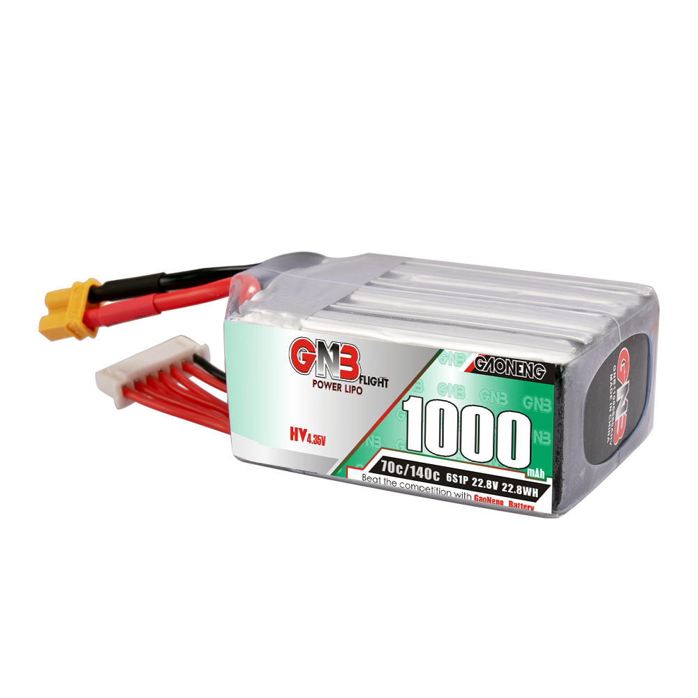 GAONENG GNB LiHV 6S 22.8V 1000mAh 70C XT30 LiPo Battery LongRange