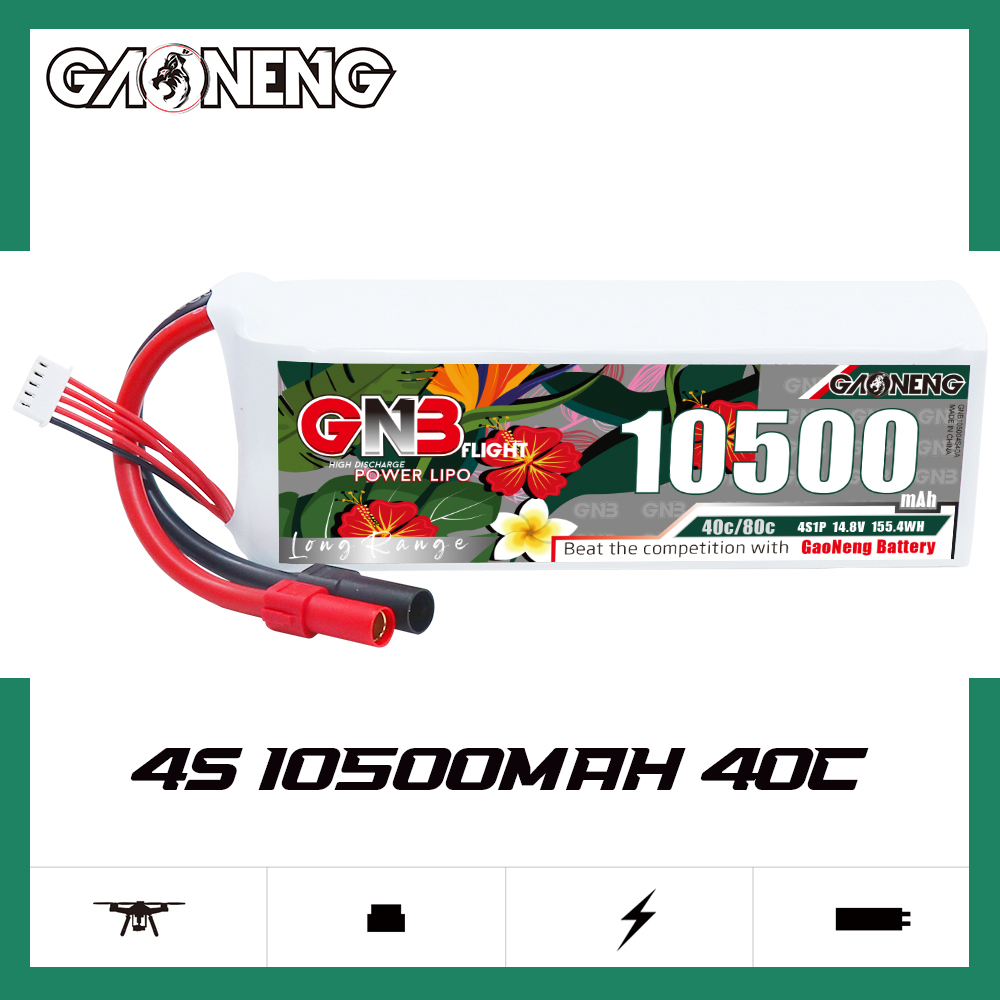 GAONENG GNB 4S 14.8V 10500mah 40C LiPo Battery XT150