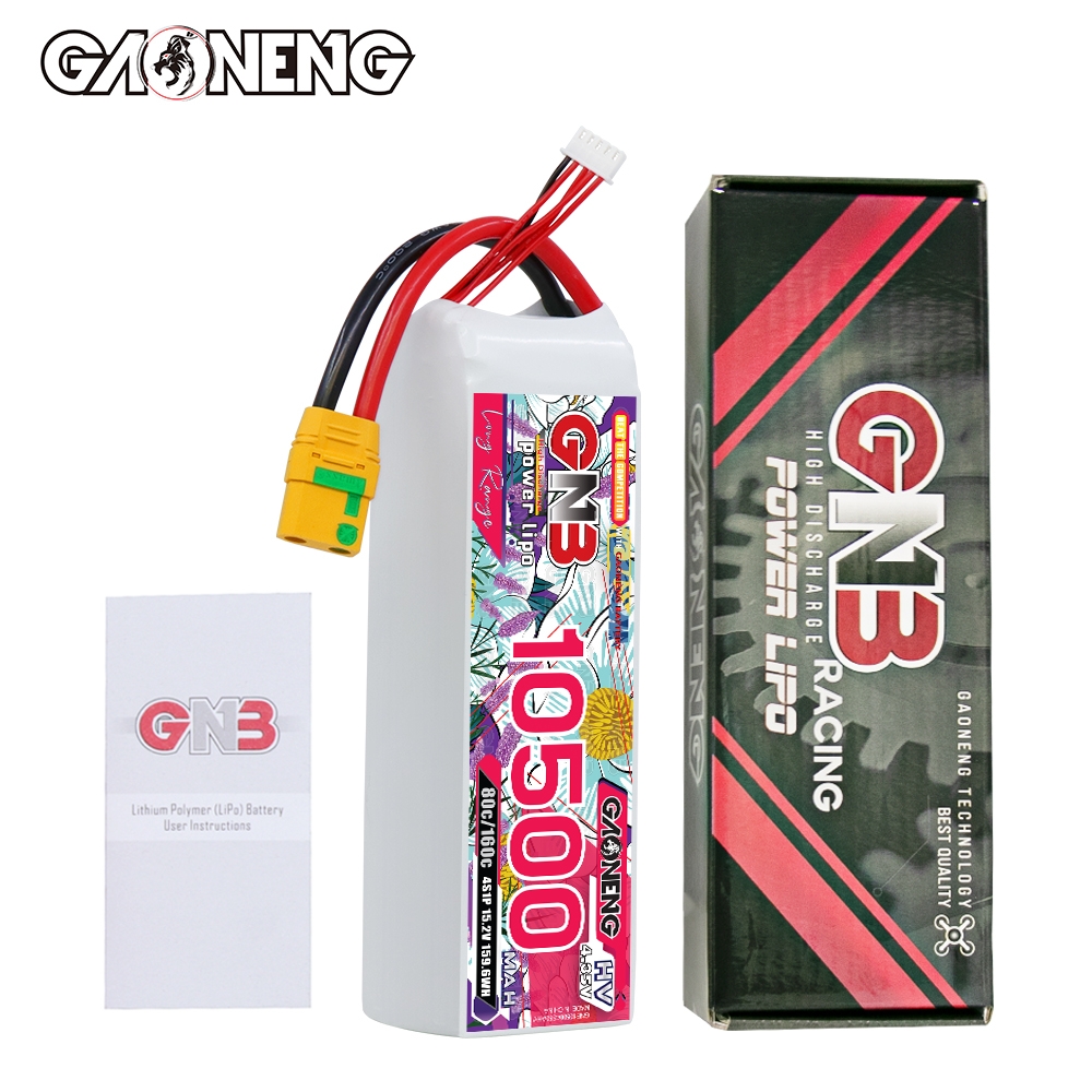 GAONENG GNB 4S 15.2V HV 10500mAh 80C RC LiPo Battery XT90S