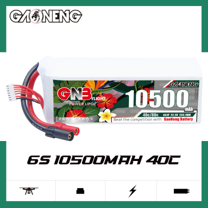 GAONENG GNB 6S 22.2V 10500mah 40C LiPo Battery XT150
