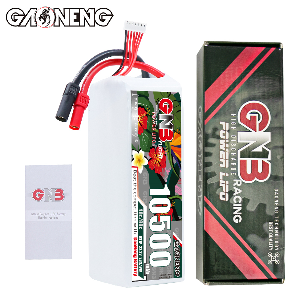 GAONENG GNB 6S 22.2V 10500mah 40C LiPo Battery XT150