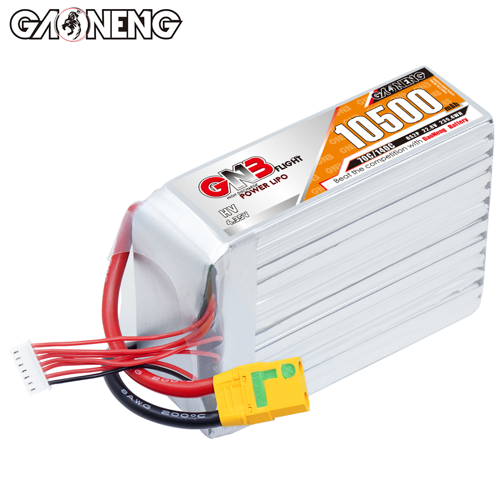 GAONENG GNB 6S 22.8V HV 10500mAh 70C RC LiPo Battery XT90S
