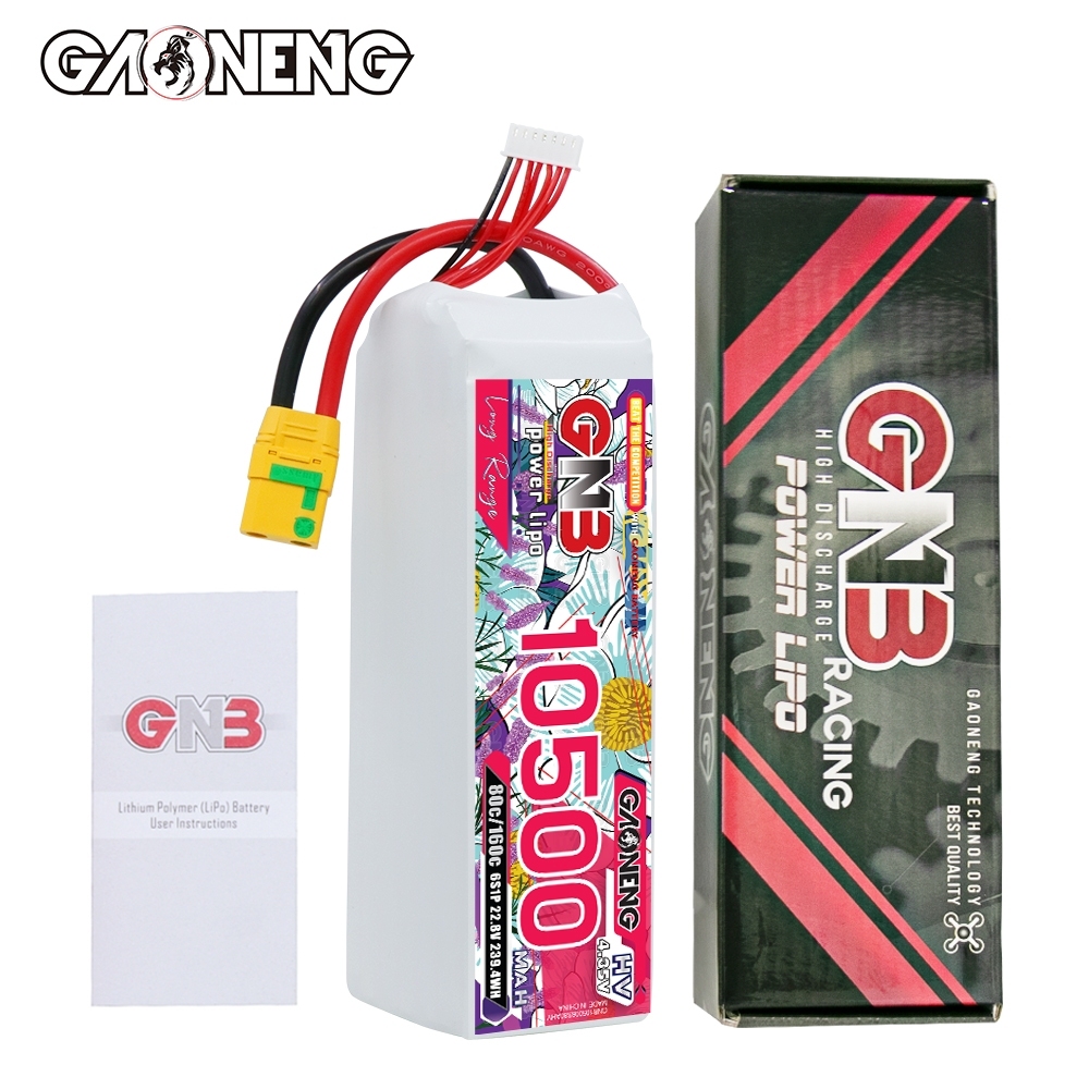 GAONENG GNB 6S 22.8V HV 10500mAh 80C RC LiPo Battery XT90S